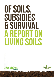 Of soils subsidies and survival A report
