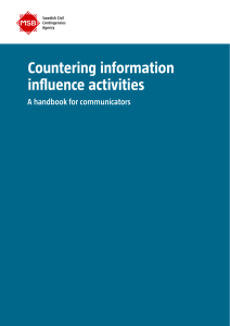 Swedish Civil Contingency Agency Countering Information Influence activities