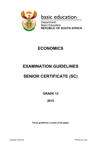 Economics GR 12 Exam Guidelines 2015 Eng