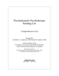 psychodynamic-psychotherapy-reading-list