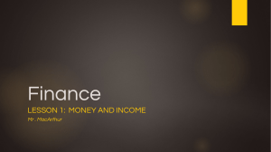 BBI20 - Lesson 1 - Money and Income  