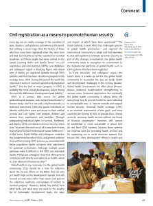 Civil registration as a means to promote human security, 2015