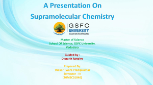 ppt on supramolecular chemistry