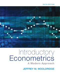 Wooldridge J.M - Introductory econometrics. A modern approach (2016, Cengage Learning)