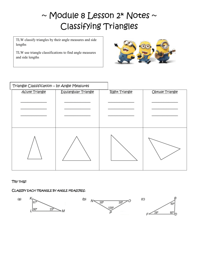 Module 8 Lesson 2 Classifying Triangles 1339