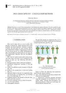 Pile load capacity calculation meth