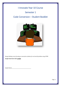 Code conversion Booklet