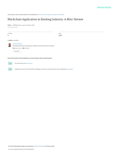 BlockchainApplicationinBankingIndustryAMini-Review