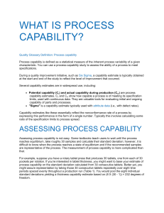 WHAT IS PROCESS CAPABILITY