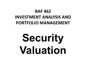 BAF 462 Valuations