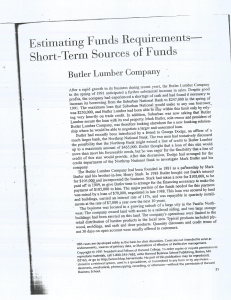 UST GS - Financial Management - Butler Lumber Co. - Page 1
