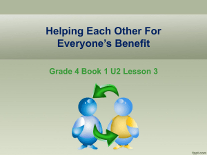 B1 U2 L3 - Helping Each Other For Everyone