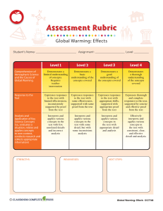Effects Assessment Rubric