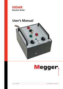 VIDAR User manual