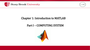 Lecture1 Introduction to Matlab