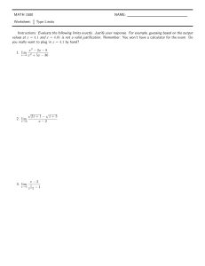 00 Limits Worksheet (student copy) (2)