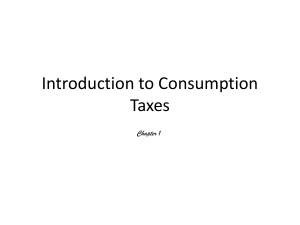 C1-Introduction to Consumption Taxes