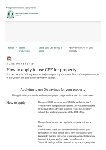 CPFB   Apply to use CPF for your property