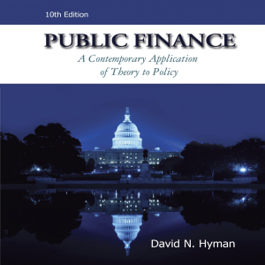 David N. Hyman - Public Finance  A Contemporary Application of Theory to Policy  With Access Code-Cengage Learning (2010)