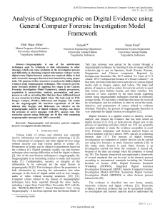 Paper 41-Analysis of Steganographic on Digital Evidence