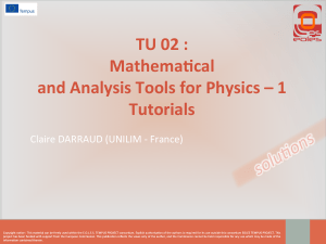 TU2 CD 1 Tutorials 1 - differential equations - solution