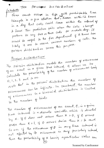 STA372 Poisson Distribution