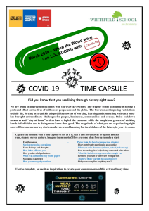 Covid-19 Time Capsule - Editable