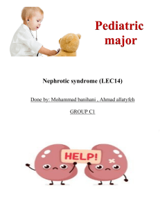 Lec# 14 - Nephrotic Syndrome