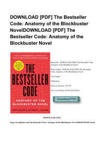*^Download Book The Bestseller Code Anatomy Of The Blockbuster Novel KINDLE CR302013#