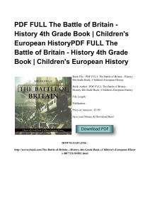 *^Full Book The Battle Of Britain History 4th Grade Book Children s European History WORD CR1#