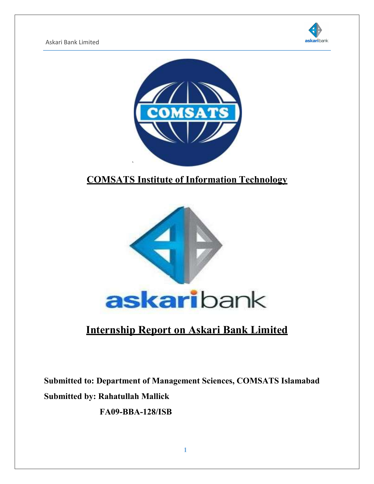 askari bank internship