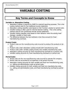 5. Variable Costing CR