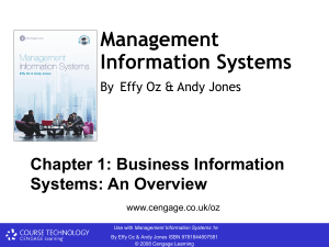 Chapter 1 Business Information Systems