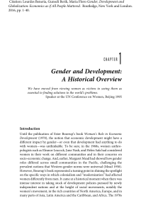 Beneria et al. 2016, Gender, Development and Globalization ch1