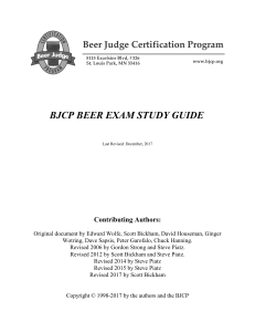 BJCP Beer Exam Study Guide