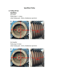 Spesifikasi Pulley All fan