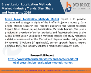 Breast Lesion Localization Methods Market (2022 to 2029) Increasing Adoption of Technologically Advanced Localization Procedures Presents Opportunities