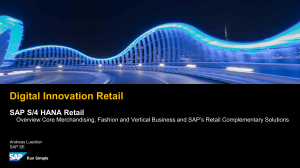 SAP Retail Solution Overview 2018