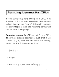 pumping-lemma Context Free Lang