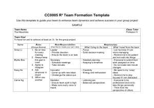CC0005 Team Formation Template