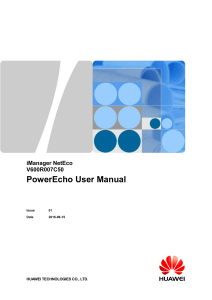 iManager NetEco V600R007C50 PowerEcho User Manual