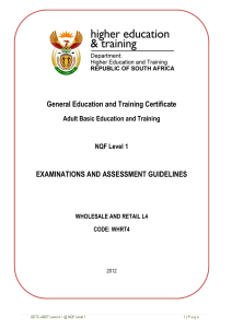 WHRT4 Exams - Assessment Guideline
