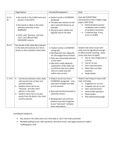 synthesis rubric