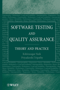 Software Testing And Quality Assurance-Theory and Practice 