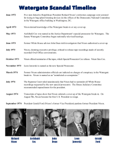 Watergate Scandal Timeline