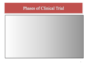 Phases of clinical trial