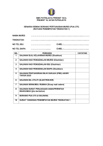 Senarai Semak Borang Pertukaran Murid PUA75