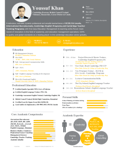 CV Youssuf Khan - FINAL- OA - LEVEL-