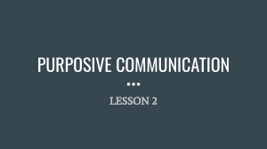 Lesson 2  Purposive Communication