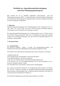 Merkblatt Abgeschlossenheitbescheinigung WEG Kreis Bergstraße Hessen